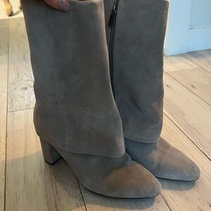 Gray Suede Women's Boots